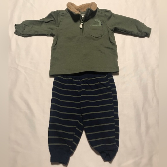 Carter's Other - Carter’s Just One You Baby Boy Dino 2 Piece Sweater & Pant Set Size 6M